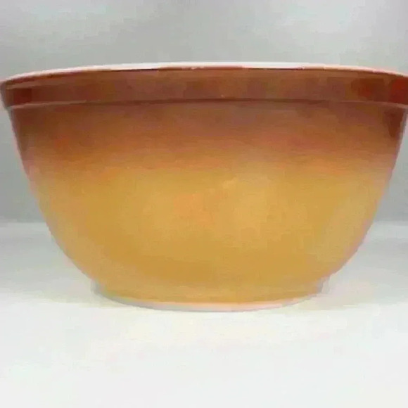 VINTAGE PYREX Old Orchard Mixing Bowls Nesting Lot of 2 60s 70s Brown 401 402 - Picture 6 of 16